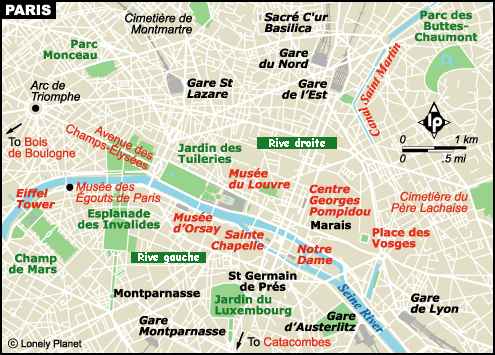 Mapa PARIS
