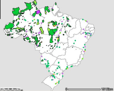 carte des peuples indiens du Brsil